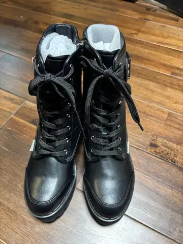 YOSUKE 블랙 웨지 부츠 미사용 새상품