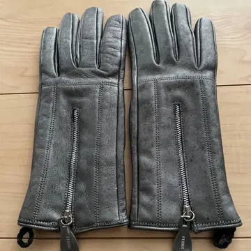 빈티지 GIANFRANCO FERRE 그레이 가죽 장갑 M