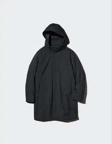 UNIQLO 하이브리드 다운 코트 블랙