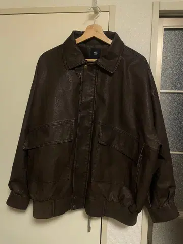 히요쿠 디자인 빈티지 라이크 오버 사이즈 블루종 브라운 계열 1