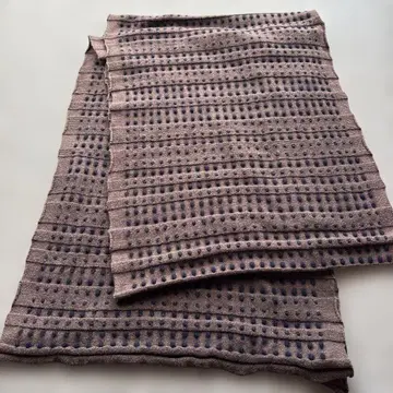 요건 레일 브라운 도트 무늬 스톨