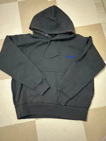 Vendor 블랙 후드티 후드 부착