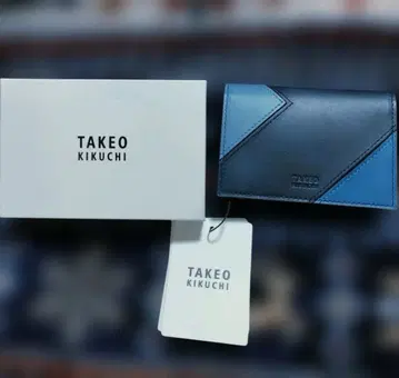 TAKEO KIKUCHI 명함지갑 파랑/네이비
