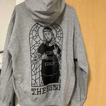 THE BONEZ 후드 부착 맨투맨 그레이 L 사이즈