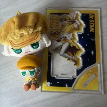 Dr. Stone 우쿄 깃털 페이스 봉제 인형 키링