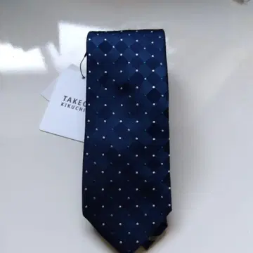 TAKEO KIKUCHI 네이비 넥타이 택 포함 미사용 새상품