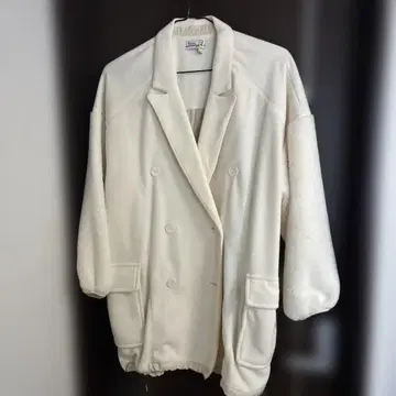 LASUD 플리스 더블 브레스트 자켓