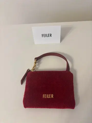 FEILER 페이러 유니컬러 사이드 파우치 레드