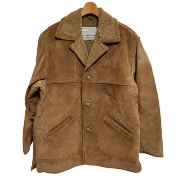 빈티지 런치 코트 스웨이드 카멜 에디 슬리먼 90s