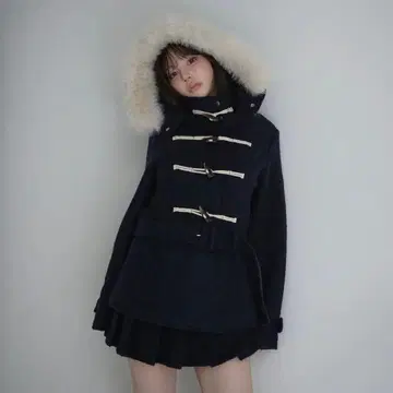 andmary 정품 택 포함 더플 코트와 플레어 스커트 세트