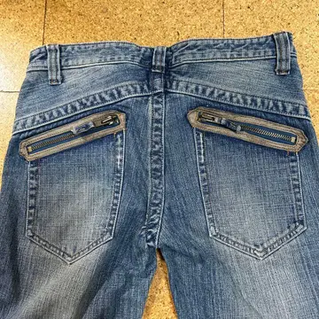 Indian 지퍼 포켓 부착 다크 블루 데님