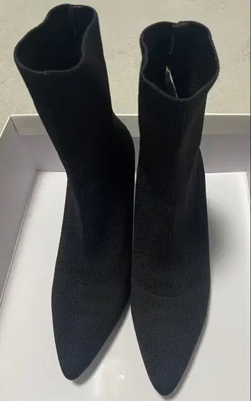 RANDA 소프트 스트레치 니트 삭스 부츠 블랙