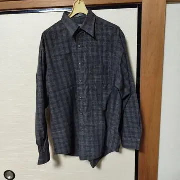 반 휴센 체크 무늬 긴팔 셔츠 M