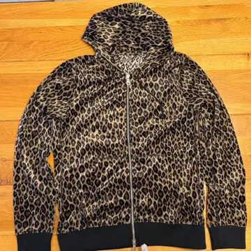 몽키타임 표범 무늬 후드티