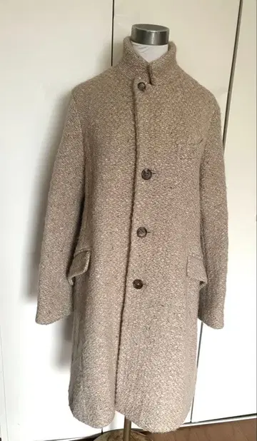 바바구리 울 평직 코트 롱