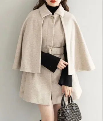 CHICO 판초 코트 베이지