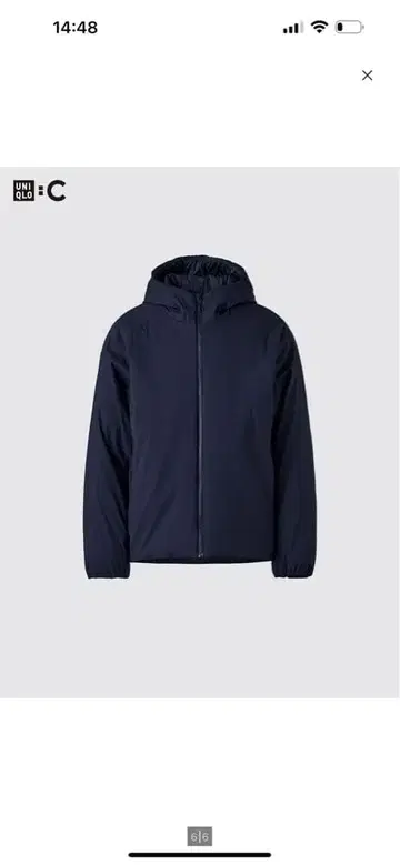 UNIQLO C 퍼프 테크 후드티 M