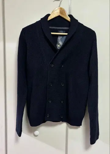 택 포함 미사용 새상품 JUNMEN 더블 니트 자켓 네이비 M