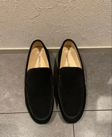 [ 새상품급 ] REGAL CLUB 블랙 스웨이드 슬립온