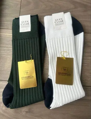 GLEN CLYDE 글렌클라이드 남성용 리브 삭스 양말 2켤레 새상품