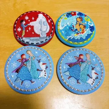 디즈니 자수 캔뱃지 세트