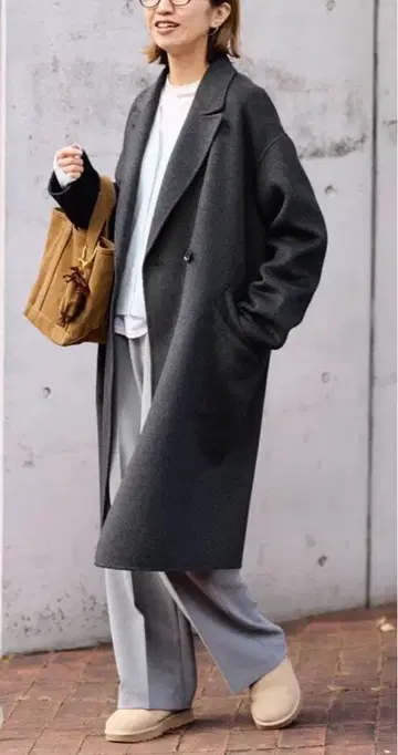 FRAMeWORK 다크 그레이 롱 코트 36