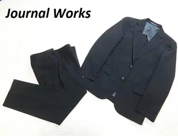 컨디션 최상 저널 웍스 2 버튼 싱글 수트 블랙 스트라이프 A6