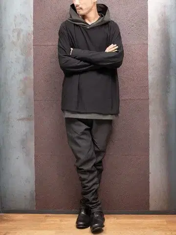 DEVOA 후드 레이어드 니트 21/22AW 모델