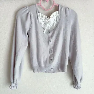 evelyn 에블린 하트 비쥬 니트 아이스 그레이