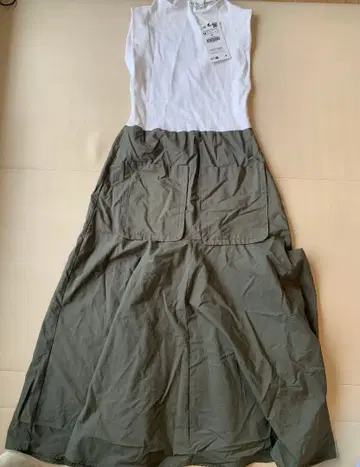 ZARA 슬리브리스 티셔츠 원피스 M