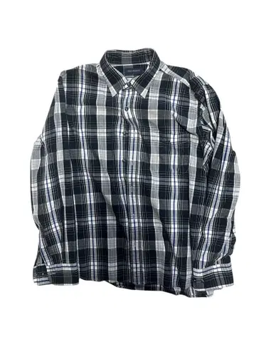 Navy produce 체크 무늬 긴팔 셔츠 L