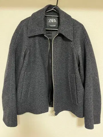 ZARA 다크 그레이 헤링본 자켓 M