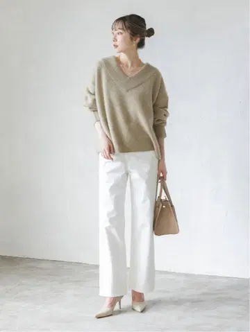 Noble 노블 YAK 와이드 V넥 니트 2