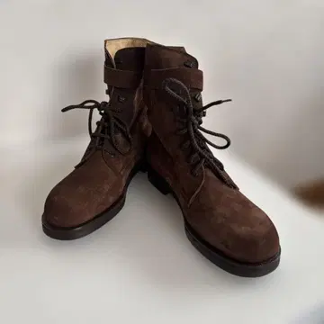 아르마니 스웨이드 레이스업 부츠