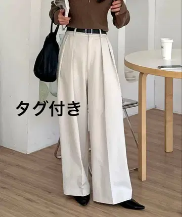 [택 포함] CAPRICIEUX LE'MAGE 2턱 와이드 팬츠 TM