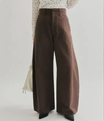 mystic 백산 커브 데님 브라운