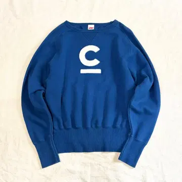 CHP 빅 C 로고 맨투맨 트레이닝복 M 블루 서프 빈티지