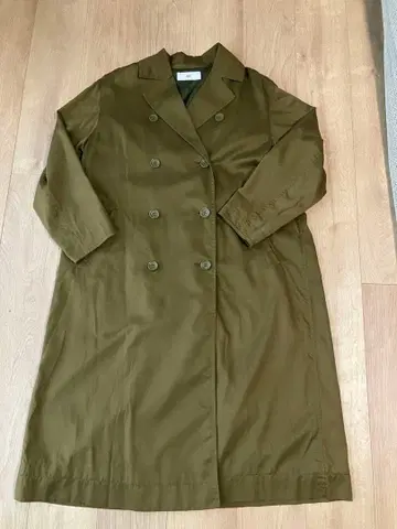 올리브 더블 브레스트 롱 코트 FREE 사이즈