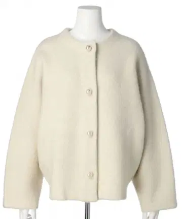 Rirandture 펄 단추 코쿤 니트 자켓