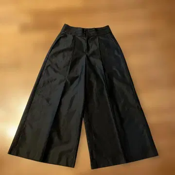 새상품급 BASILE28 블랙 코튼 와이드 팬츠 9호