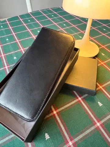 [ 미사용 새상품 ] 고급 블랙 장지갑 합성 피혁