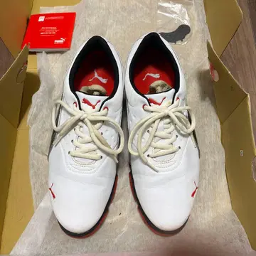 PUMA 골프화 화이트/레드