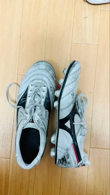 미즈노 축구화 스파이크 화이트/블랙