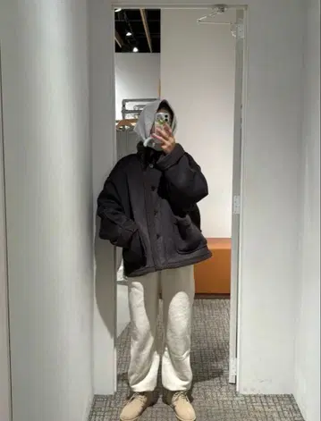 [컨디션 최상] CANAL JEAN El mar 페이크 무스탕 자켓