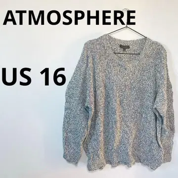 고품질 ATMOSPHERE V넥 스웨터 USA 16 겨울 루즈핏
