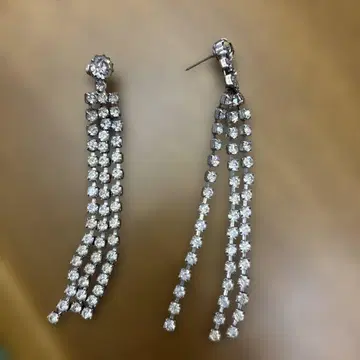 엘레강트 크리스탈 롱 귀걸이
