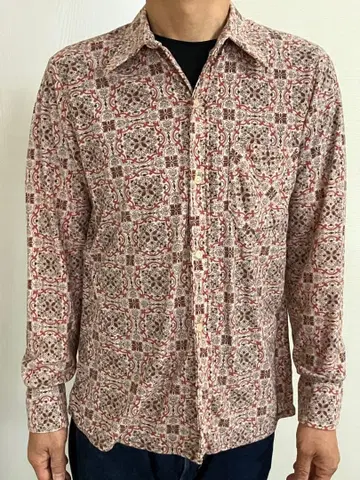 [1점] 유로 구제 의류 올 패턴 디자인 셔츠 테로감 172cm 착용감