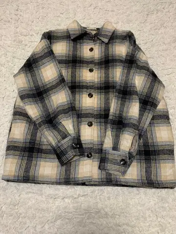 체크 무늬 카라 부착 자켓 아우터 캐주얼 가을 겨울 코디