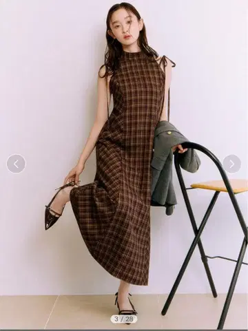 LILY BROWN 릴리 브라운 아메스리 체크 원피스
