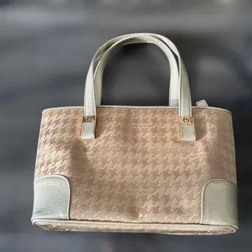 하운드 투스 패턴 핸드백
